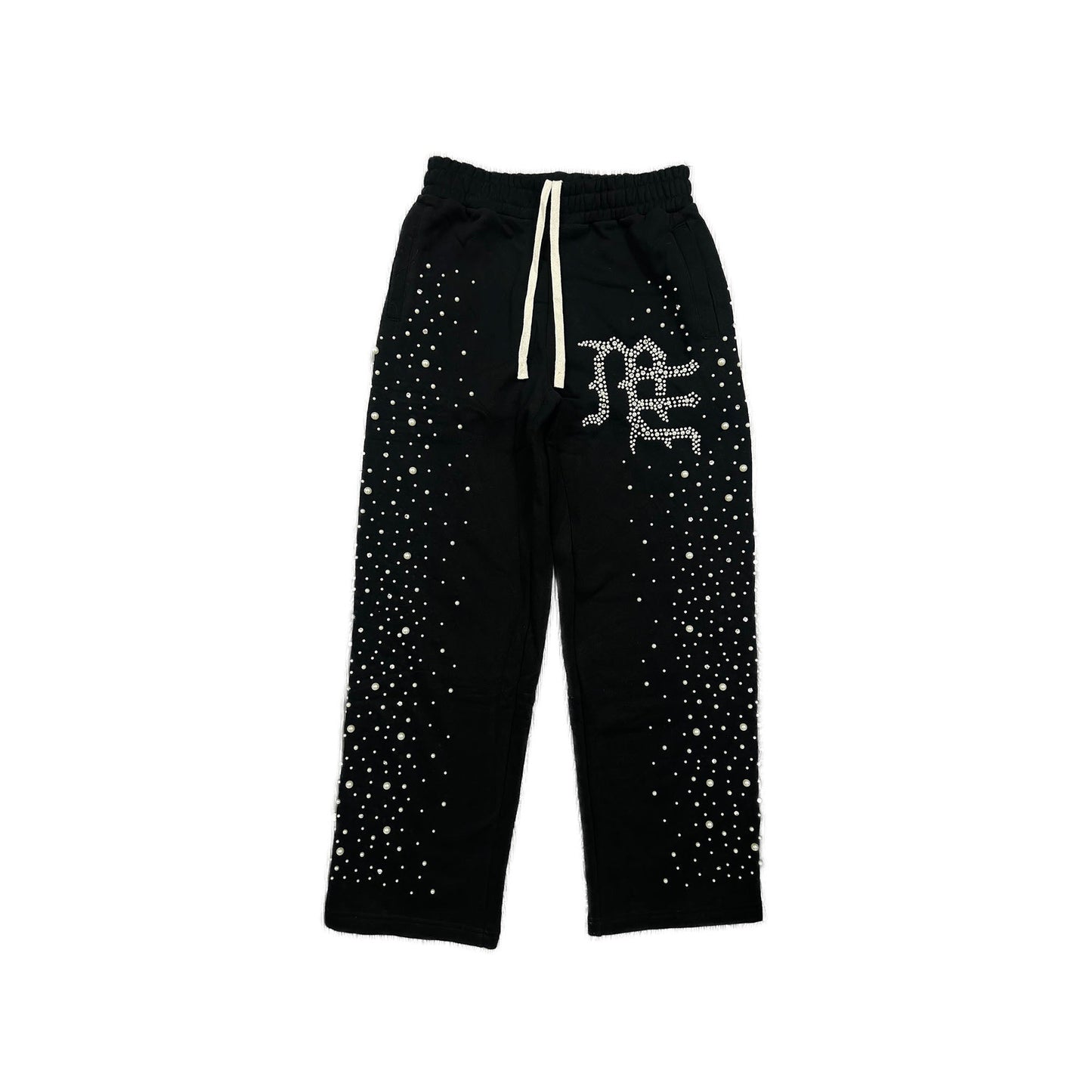 Mixed Emotion Brand Classic Pearl Black Sweatpants