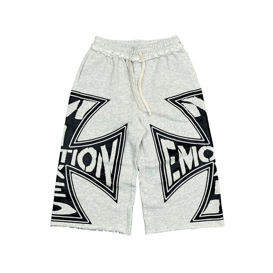 Mixed Emotion Brand Classic Grey 3/4 Shorts
