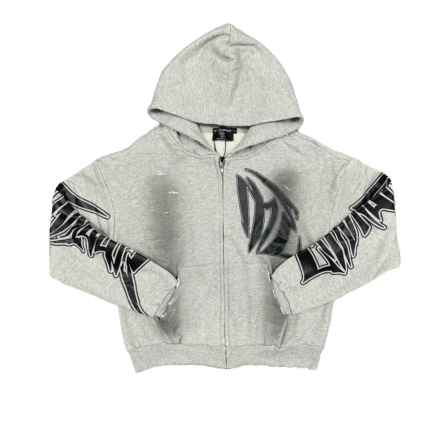 Mixed Emotion Faded Grey Hoodie