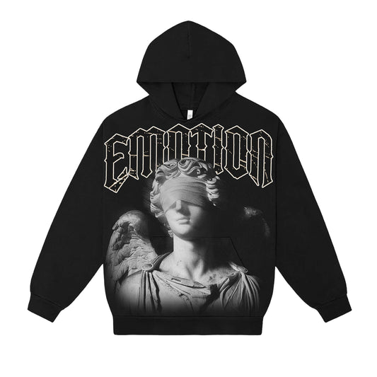 Mixed Emotion Brand Acid Blinded black Hoodie