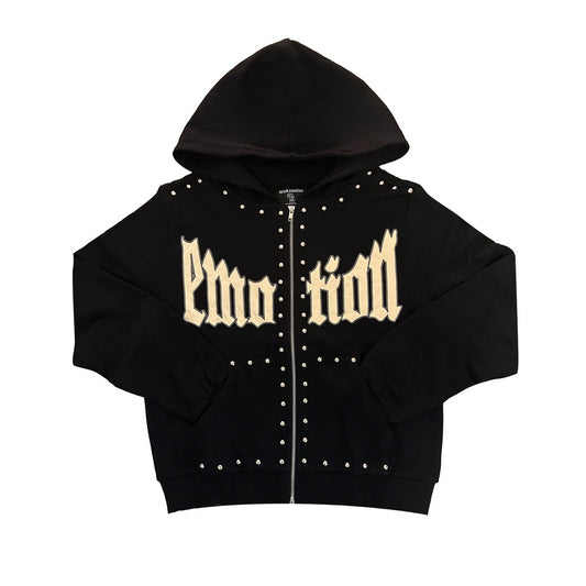 Mixed Emotion Brand Acid Crown black Hoodie