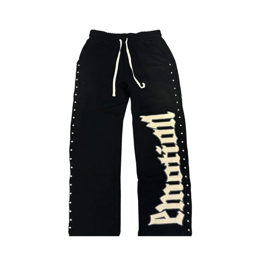 Mixed Emotion Brand Black Crown Sweatpants