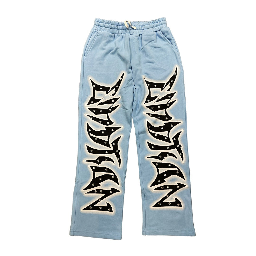 Mixed Emotion Blue Graffiti Sweatpants