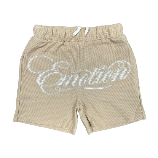 Mixed Emotion Brand Cream Signature Shorts