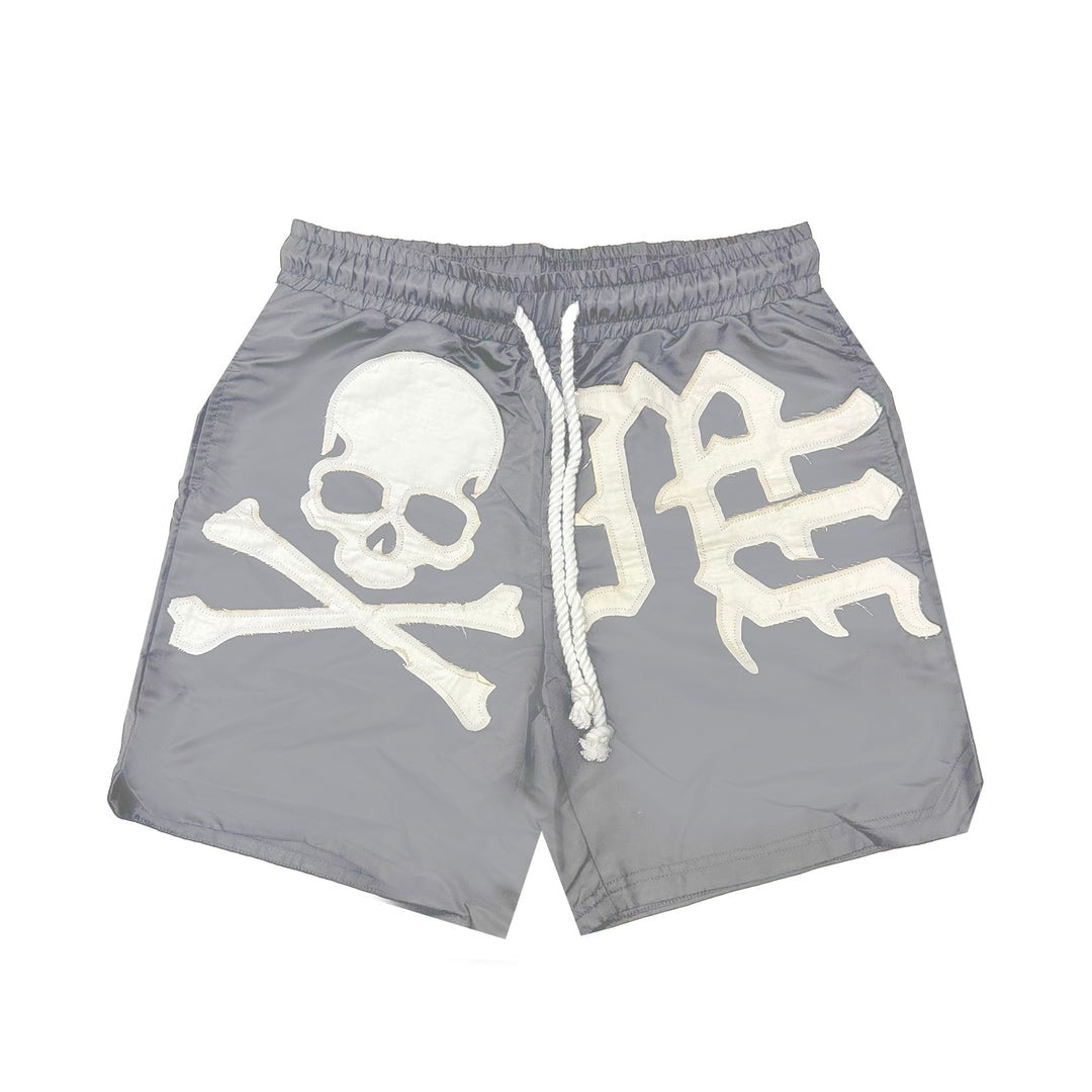 Mixed Emotion Brand Grey Skull Shorts